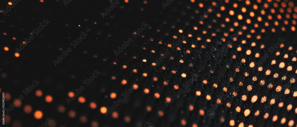 Poster Overlay texture with dashed lines and dotted pattern on black background for dynamic design elements