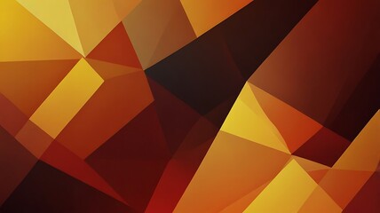 Yellow orange red abstract background for design. Geometric shapes. Triangles, squares, stripes, lines. Color gradient. Modern, futuristic. Light dark shades. Web banner.