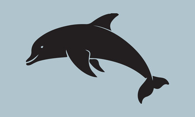 Obraz premium fish silhouette vector illustration fish, illustration, vector, in silhouette, underwater, undersea, seafood, animal, sea, cut out, horizontal, icon set, outline, usa, cartoon, fishing, crab, nature, 