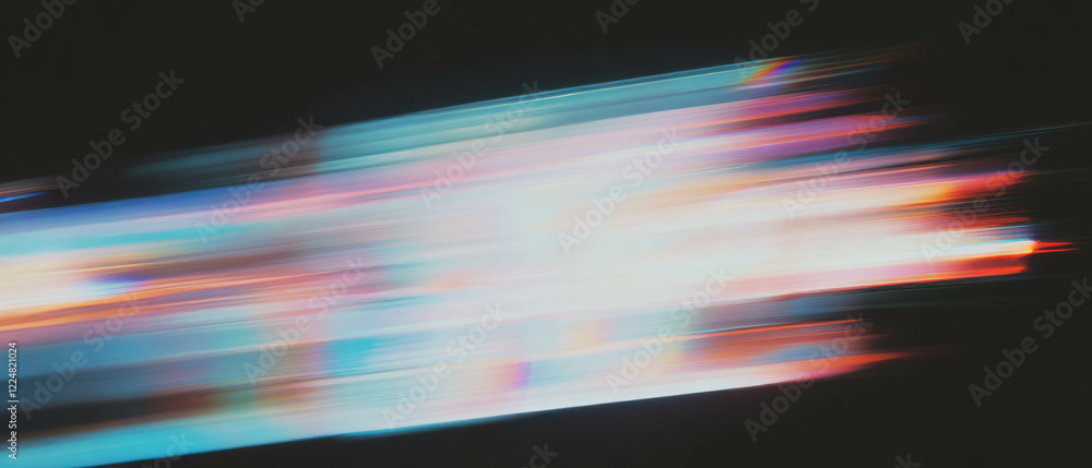 Poster Fading line texture with subtle transitions on a dark background showing vibrant colors