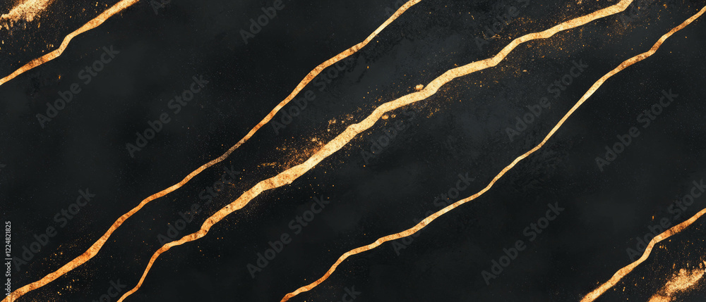 Poster Overlay of geometric line texture creating a structured design on a black background