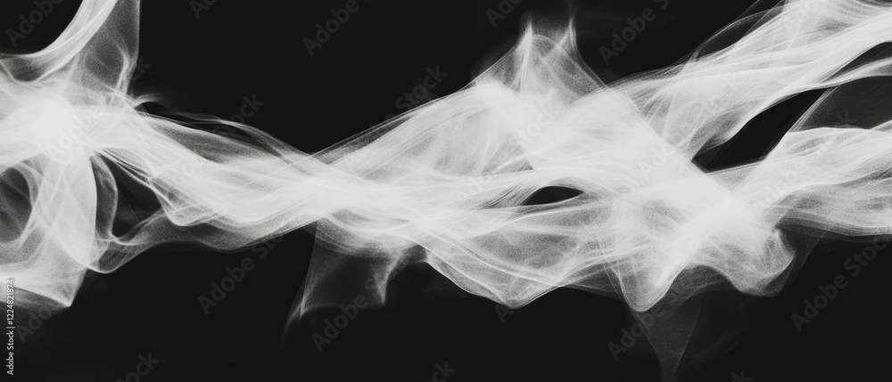 Poster Overlay texture featuring abstract lines creating artistic patterns on black background