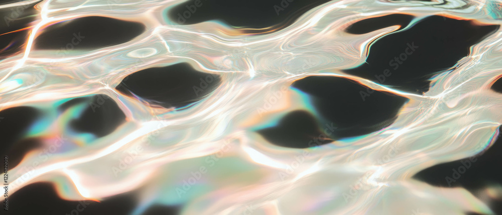 Aufkleber reflective line texture showcases shimmering patterns on a dark surface