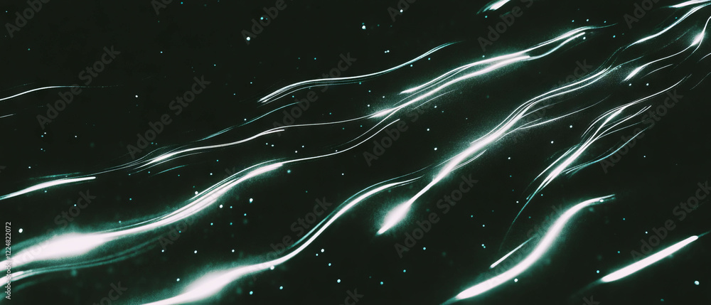 Aufkleber Shiny line texture overlay with reflections on a black background creating an abstract visual effect