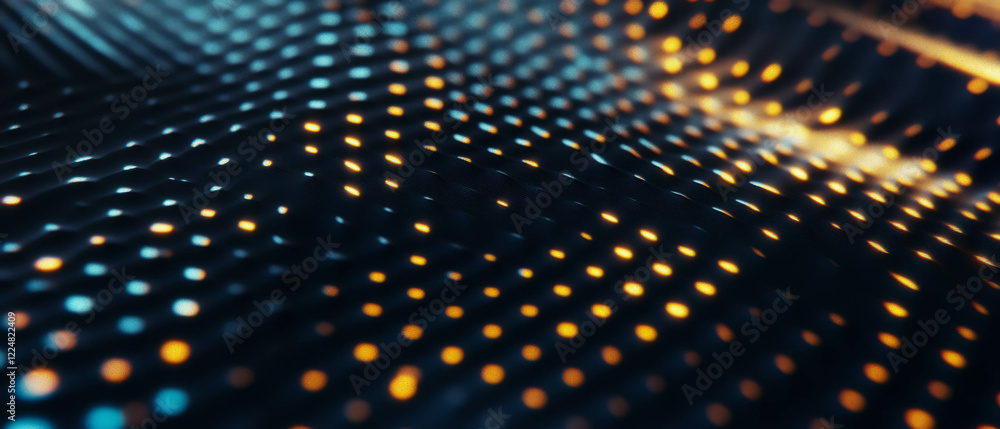 Poster Sharp line texture overlay with defined patterns against a black background