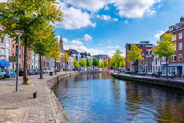 Citscape with river A in the idyllic City of Groningen, Netherlands