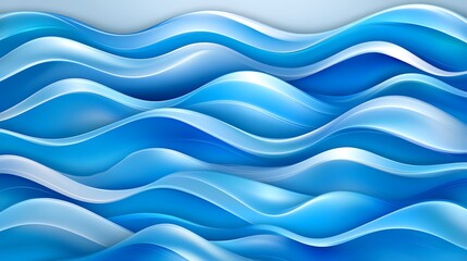 Fototapeta premium Abstract Blue Wave Pattern Design Background