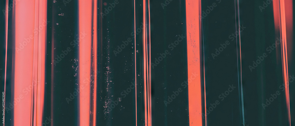 Aufkleber Vertical line texture with defined pattern against a black background enhances visual depth