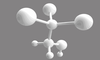 Obraz premium 3D illustration - tribromoethanol molecule