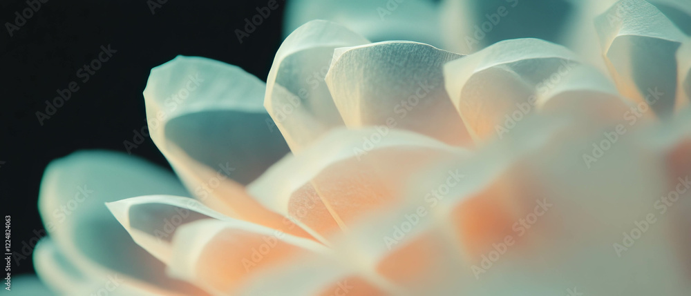 Poster macro exploration of delicate paper texture against a dark background showing intricate details