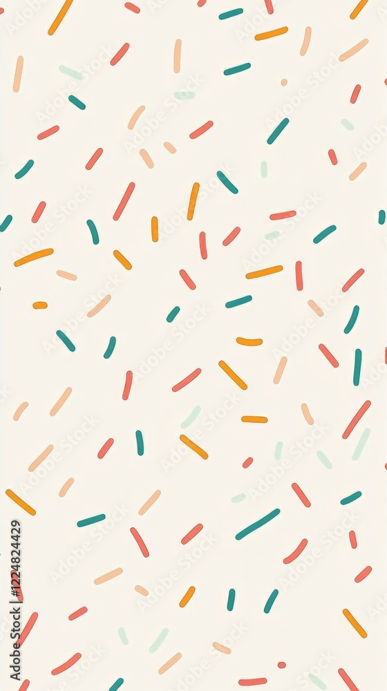 Poster A delightful array of small, colorful line art creates an uplifting pattern, perfect for adding a cheerful touch to any creative project, evoking joy and whimsy