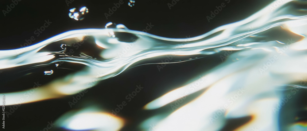 Aufkleber Organic spark flow texture with fluid movement on a dark background creating dynamic visuals