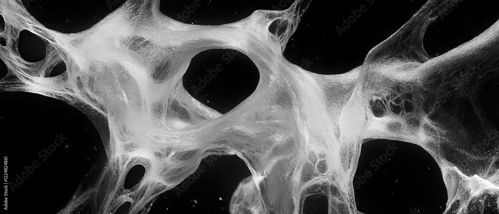 Aufkleber organic spark flow texture with fluid movement on a dark background
