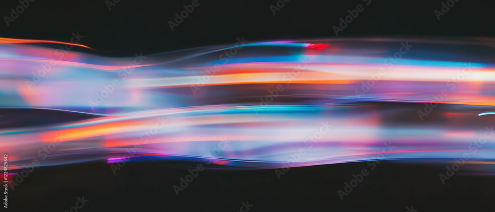Poster vibrant neon gradient texture with smooth transitions and modern art against a black background