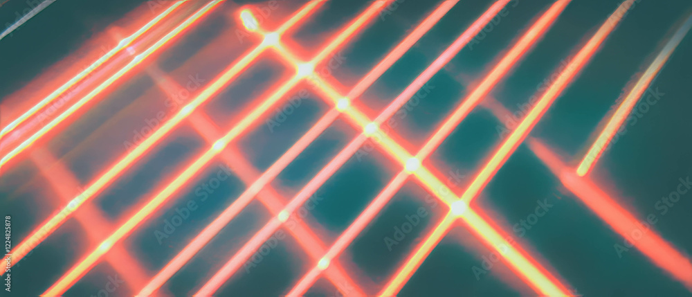 Aufkleber sharp neon overlay texture with bright illumination on a contrasting black background