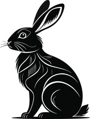 Easter Bunny silhouette, Vector Design