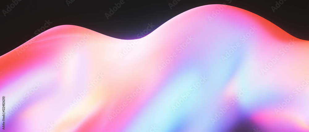 Aufkleber soft glow of a neon rectangle on a black background highlighting modern design aesthetics