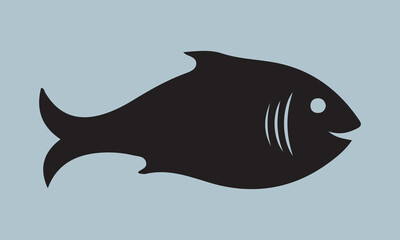 fish silhouette vector illustration fish, illustration, vector, in silhouette, underwater, undersea, seafood, animal, sea, cut out, horizontal, icon set, outline, usa, cartoon, fishing, crab, nature, 