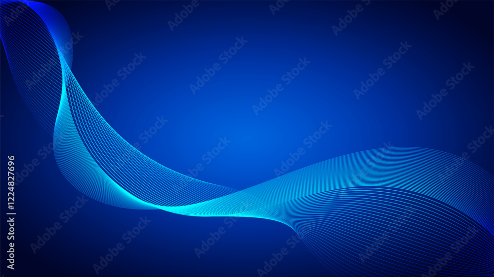 Leinwandbilder geometric curved lines in gradient forming dynamic futuristic abstract flow patterns