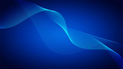 Geometric curved lines in gradient forming dynamic futuristic abstract flow patterns