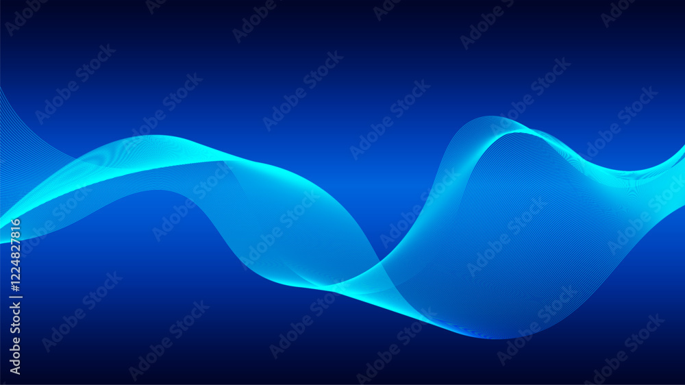 Leinwandbilder geometric curved lines in gradient forming dynamic futuristic abstract flow patterns