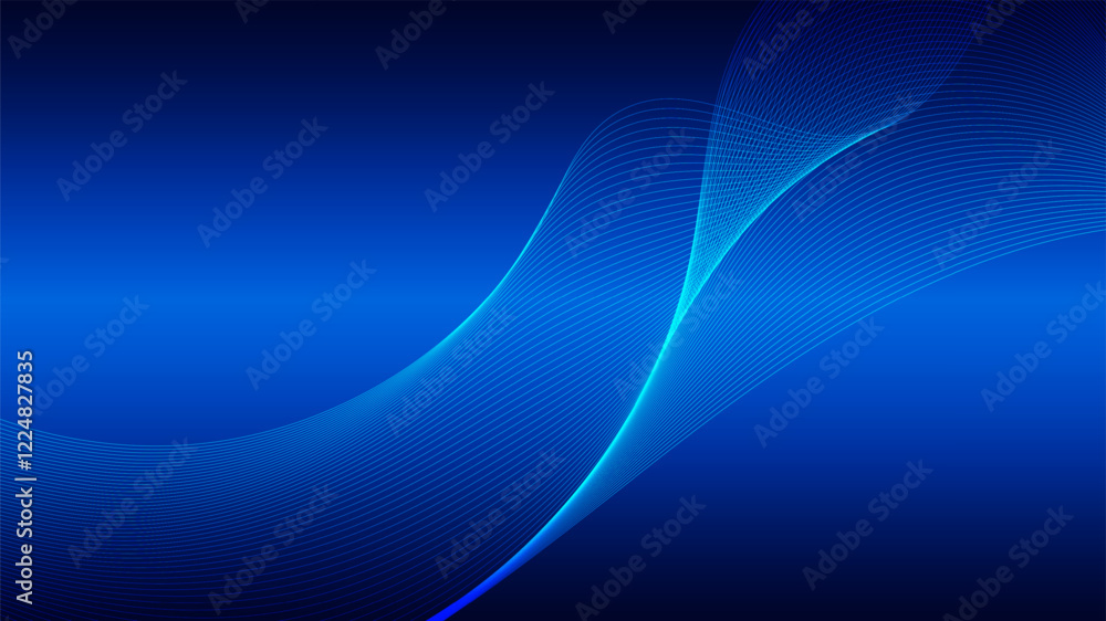 Leinwandbilder geometric curved lines in gradient forming dynamic futuristic abstract flow patterns