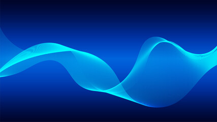 Geometric curved lines in gradient forming dynamic futuristic abstract flow patterns