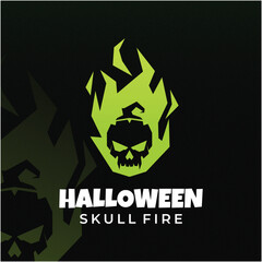 Halloween Skull Logo