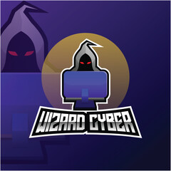 Obraz premium Wizard Cyber Logo