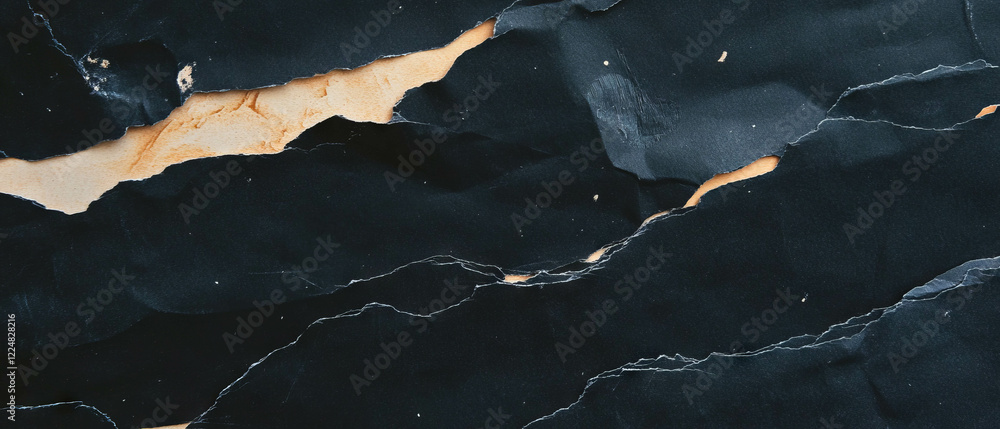 Poster overlay texture of handmade paper with deckled edges on a black background