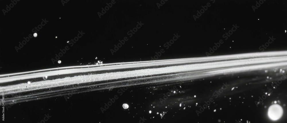 Poster Overlay texture of partially transparent dust on a black background with visible depth