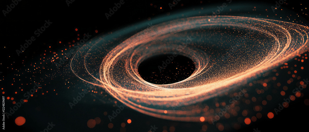 Poster flickering sparks creating a warm shimmering effect against a black background