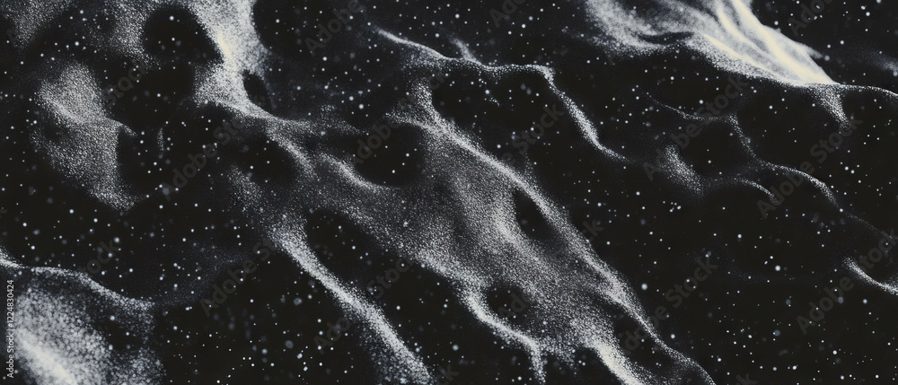Poster rough dust texture with light effects on a black background for creative projects