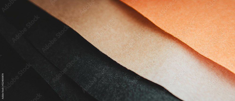 Poster Rough textured paper overlay on black background with space for logos or branding elements