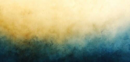 Obraz premium Ochre and cyan gradient under a grainy blurred light
