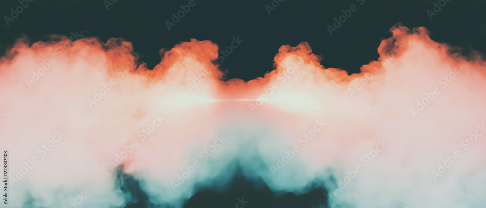 Poster mysterious smoke texture with lightning bolts against a dark background