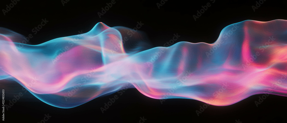 Aufkleber captivating smoke texture with volumetric lighting and atmospheric depth on black background
