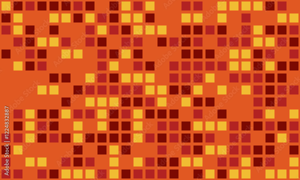 Poster abstract cube mosaic with structured colors and elegant simplicity. ideal for textiles, creative pri