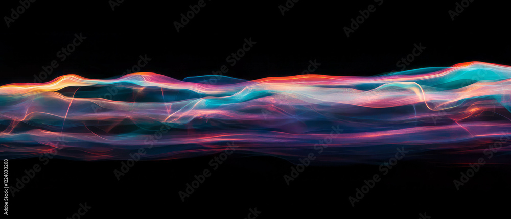 Poster smoke flowing gracefully across a dark stage backdrop creating an ethereal atmosphere
