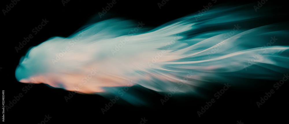 Poster chilling dry ice smoke texture creating a mystical fog effect against a black background