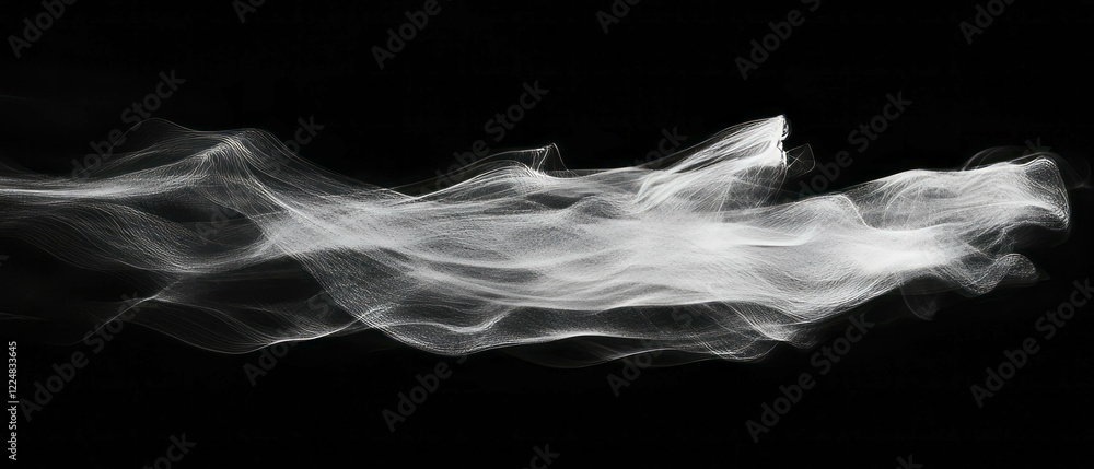 Poster dynamic smoke overlay with changing lighting effects on black background