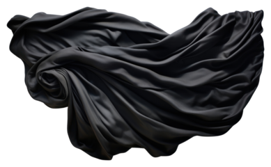 PNG Black Wool fabric textile silk