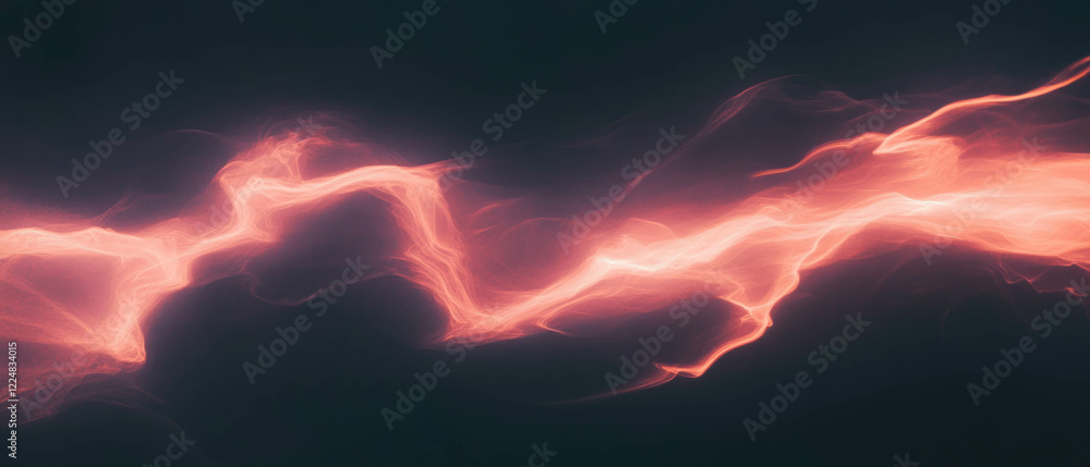 Poster Mysterious smoke texture with striking lightning on a dark background creating atmospheric depth