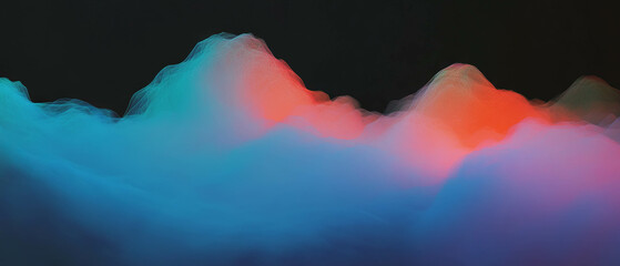 Obraz premium Smoke overlay texture with layered effect and atmospheric depth on black background