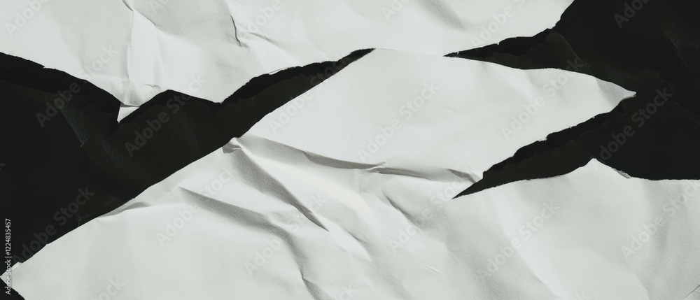 Poster clean white paper texture overlay against a bold black background creating a modern aesthetic