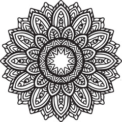 Beautiful flower art and mandala vector design