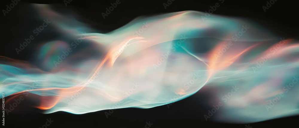 Poster Soft and diffused spark glow with gentle ambient light on a dark background
