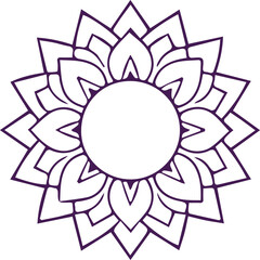 Beautiful flower art and mandala vector design