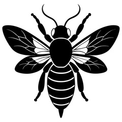 Bee Silhouette Vector, Bee Vector