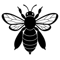 Bee Silhouette Vector, Bee Vector